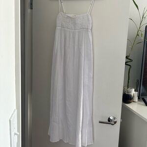 White midi dress